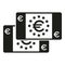 Euro cash money icon simple vector. Safe credit