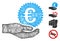 Euro Coin Offer Hand Web Vector Mesh Illustration