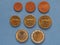 Euro coins, European Union, German