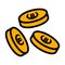 Euro Coins falling Icon. Eps10 Vector