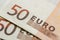 Euro currency of 50 euros. Concept of finance, business, European Union.