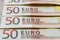 Euro currency of 50 euros. Concept of finance, business, European Union.