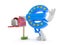 Euro currency character with mailbox