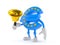 Euro currency character ringing a handbell