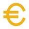 Euro currency - Flat color image.