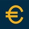 Euro currency - Flat color image.