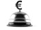 Euro currency with hotel bell