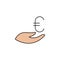 Euro currency money handover icon