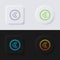 Euro currency symbol coin button icon set, Multicolor neumorphism button soft UI Design for Web design, Application UI and more,