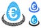 Euro deposit egg Mosaic Icon of Round Dots