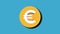 Euro Dollar coins rain money animation sign symbol motion graphics
