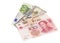 Euro,Dollars,Chinese yuan and the Russian rubles