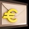 Euro On Envelope Showing Money Exchange