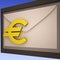 Euro On Envelope Shows European Correspondence