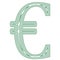Euro European currency symbol icon striped vector illustration