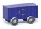 Euro Flag Shipping Container with wheels
