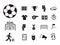 Euro football with icon and symbol collection