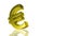 Euro gold symbol animation background