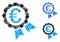 Euro guarantee seal Composition Icon of Round Dots