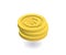 Euro icon. Pile of gold coins with euro sign. Vector illustration in flat isometric 3D style