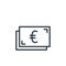 euro icon vector from busines and finace concept. Thin line illustration of euro editable stroke. euro linear sign for use on web