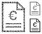 Euro invoice page Composition Icon of Bumpy Pieces