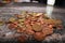 Euro money coins scattered on a table