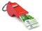 Euro money in red whistle 3D