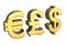 Euro, pound, dollar symbol