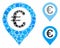 Euro pushpin Composition Icon of Humpy Items