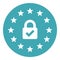 Euro Security Lock Icon