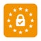 Euro Security Lock Icon