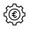 Euro setting vector line icon