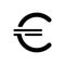 Euro sign black glyph ui icon