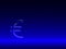 Euro sign on blue background