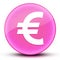 Euro sign eyeball glossy elegant pink round button abstract