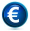 Euro sign icon elegant blue round button illustration