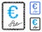 Euro signed contract Mosaic Icon of Circle Dots