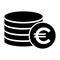 Euro stack coin, flat icon money design, cash sign vector illustration