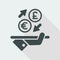 Euro/Sterling - Foreign currency exchange icon