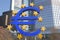 Euro symbol and bank area in Frankfurt