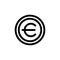 Euro symbol currency money simple flat style icon