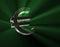 Euro symbol in green lights