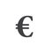 euro symbol. sign, solid logo illustration, pictogram iso