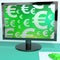 Euro Symbols On Computer Screen