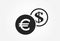 Euro to dollar exchange symbol. currency exchange icon. banking transfer sign