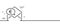 Euro via mail line icon. Send or receive money sign. Minimal line pattern banner. Vector
