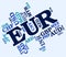 Euro Word Means Worldwide Trading And Banknote