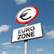 Euro zone concept.