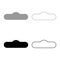 Eurohook euro hook set icon grey black color vector illustration image solid fill outline contour line thin flat style